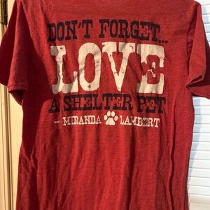 Don't Forget Love A Shelter Pet Graphic Tee - Red